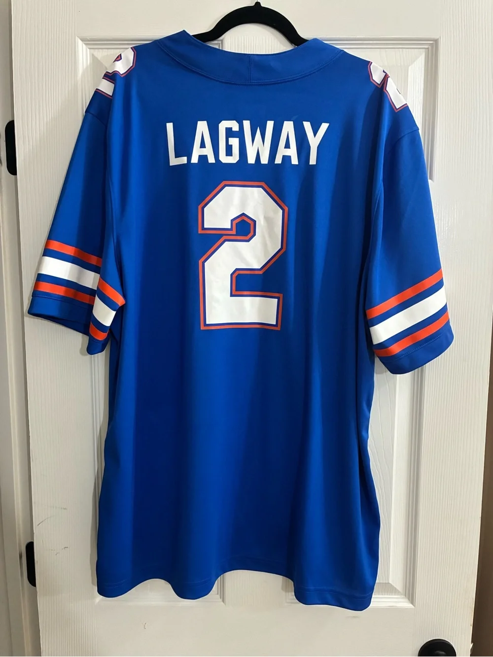 Jordan Blue #2 Gators Football Jersey with Orange & White Trim